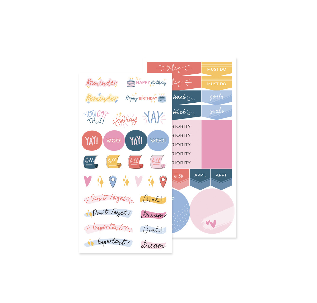 DON'T FORGET Stickers for Planner / Reminder Stickers / to Do