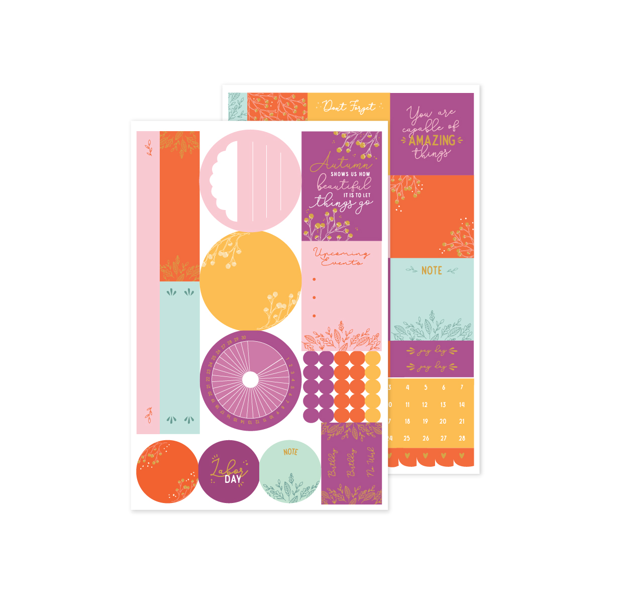 Plum Paper - Terrazzo Circles & Washi Stickers