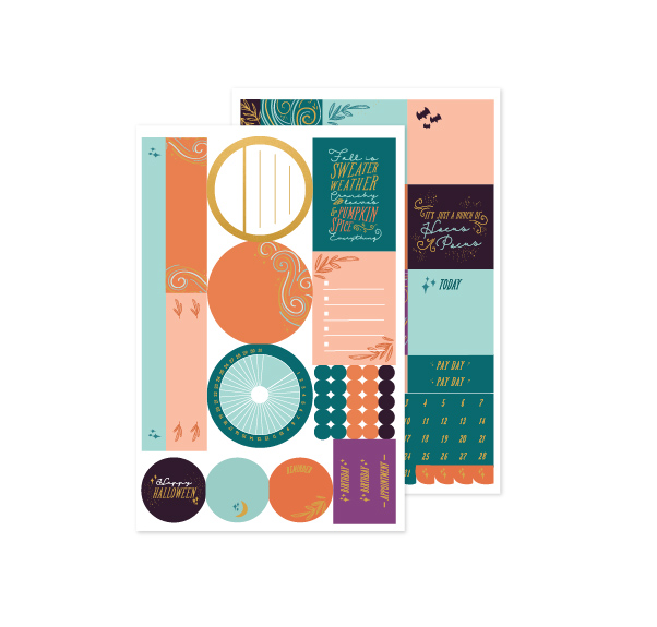 Plum Paper - Terrazzo Circles & Washi Stickers