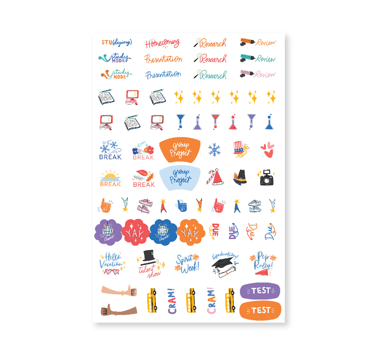 Plum Paper - Middle + High School Student Stickers.