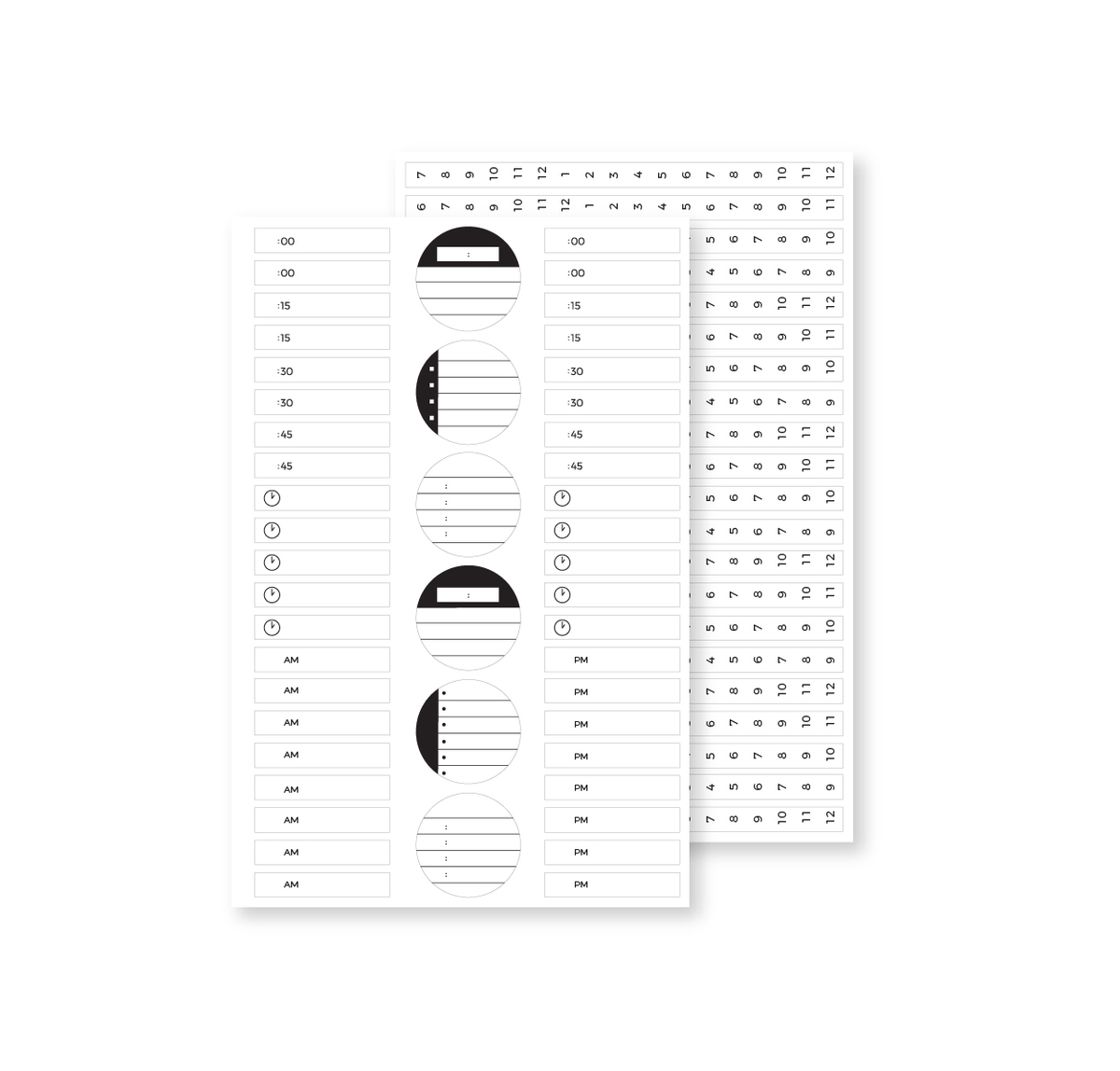 Plum Paper Hourly Washi Strip Stickers