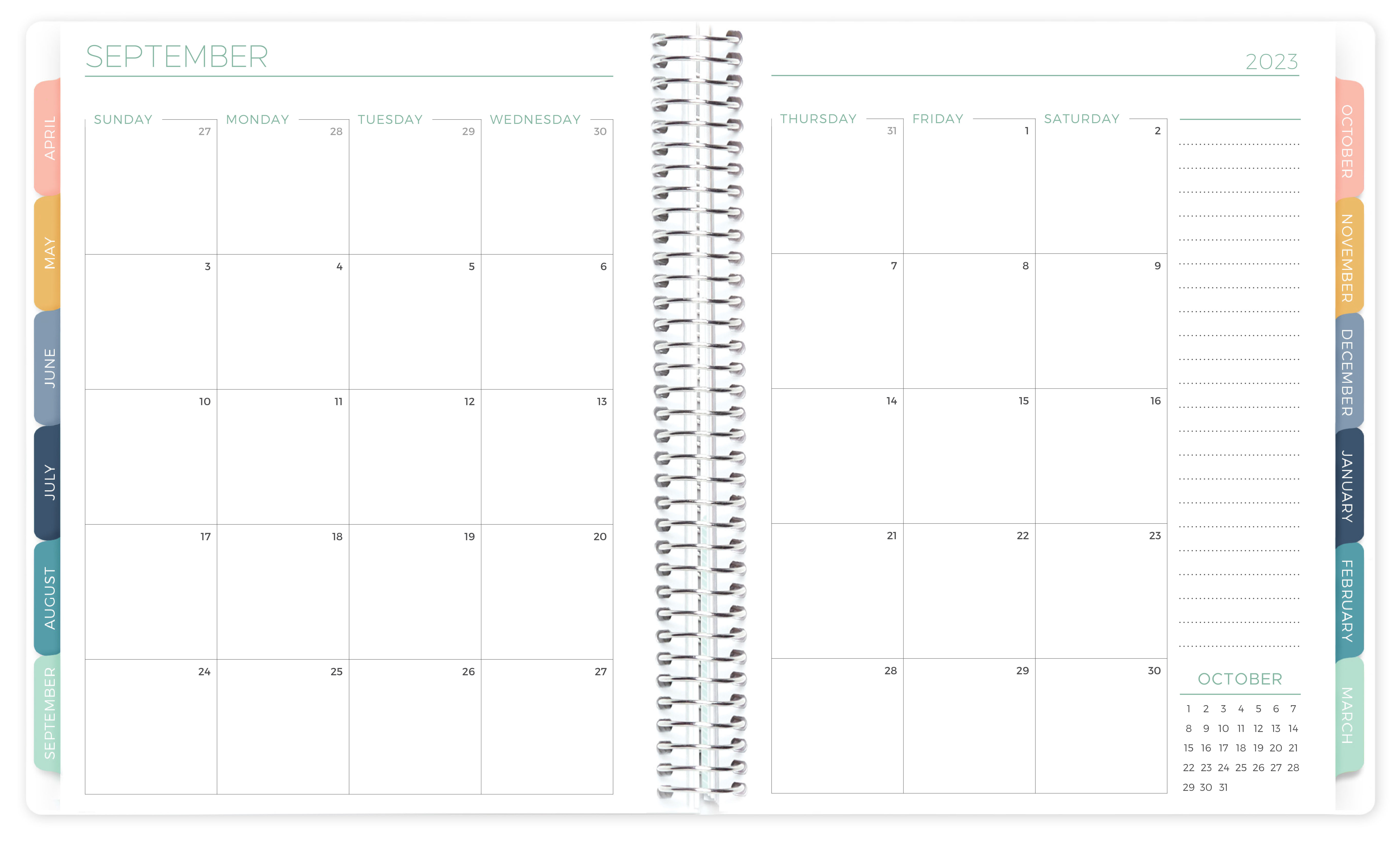 Plum Paper 8.5x11 Tabbed Monthly (No Weekly Layouts Included)