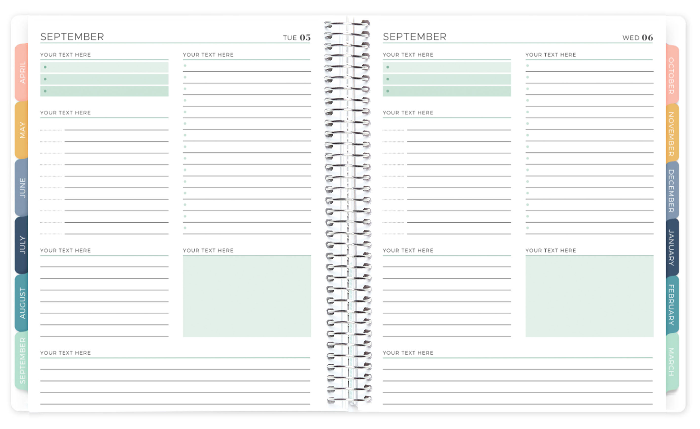 Buy a 6-Month Daily Planner | 7x9 Customizable Planner