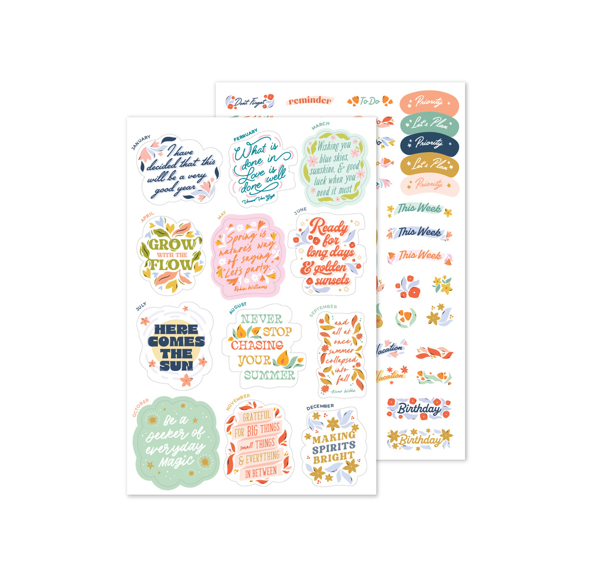 Magical Blooms Sticker Sheet Magical Blooms Sticker Sheet