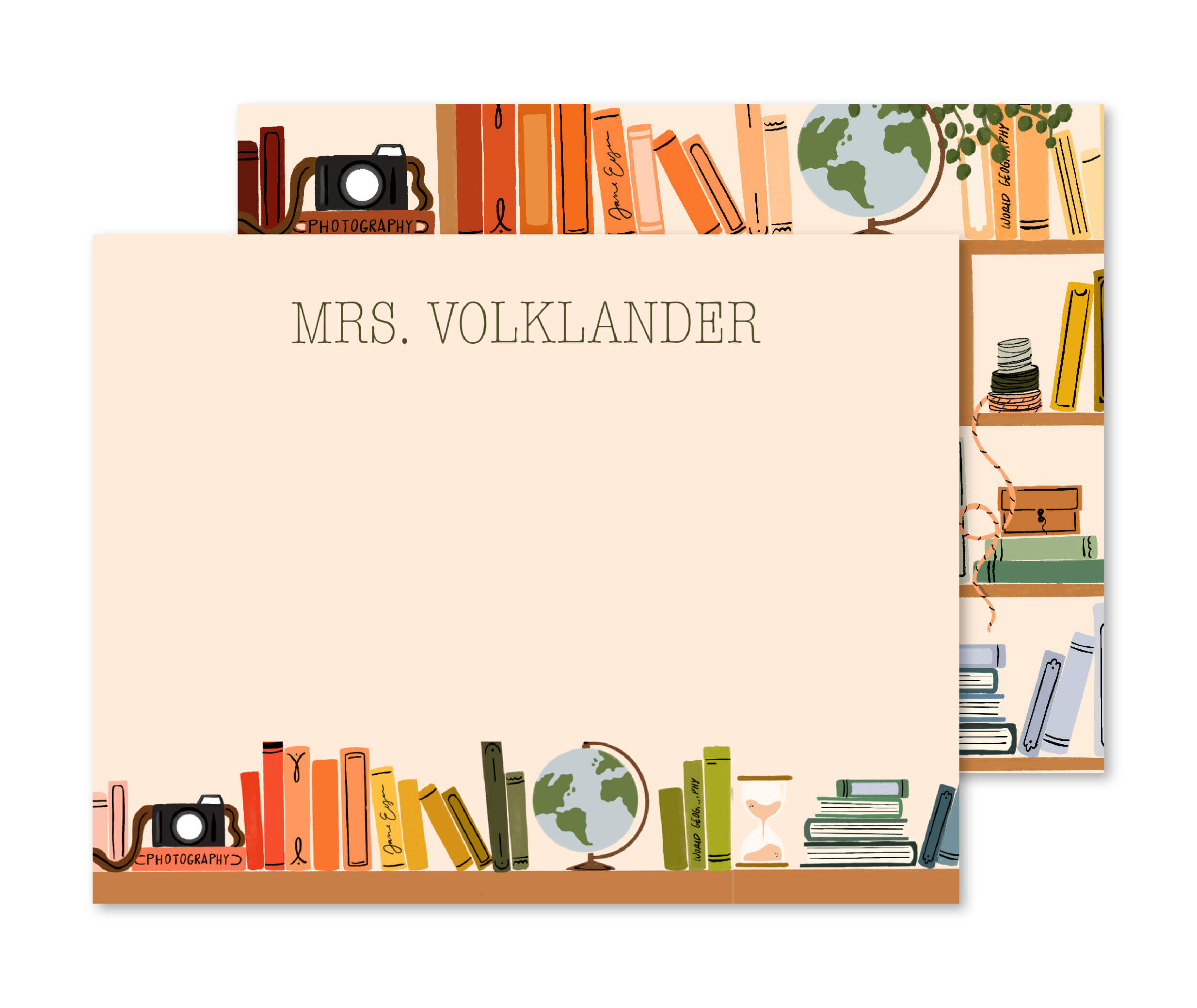 Bookshelf Custom Stationery
