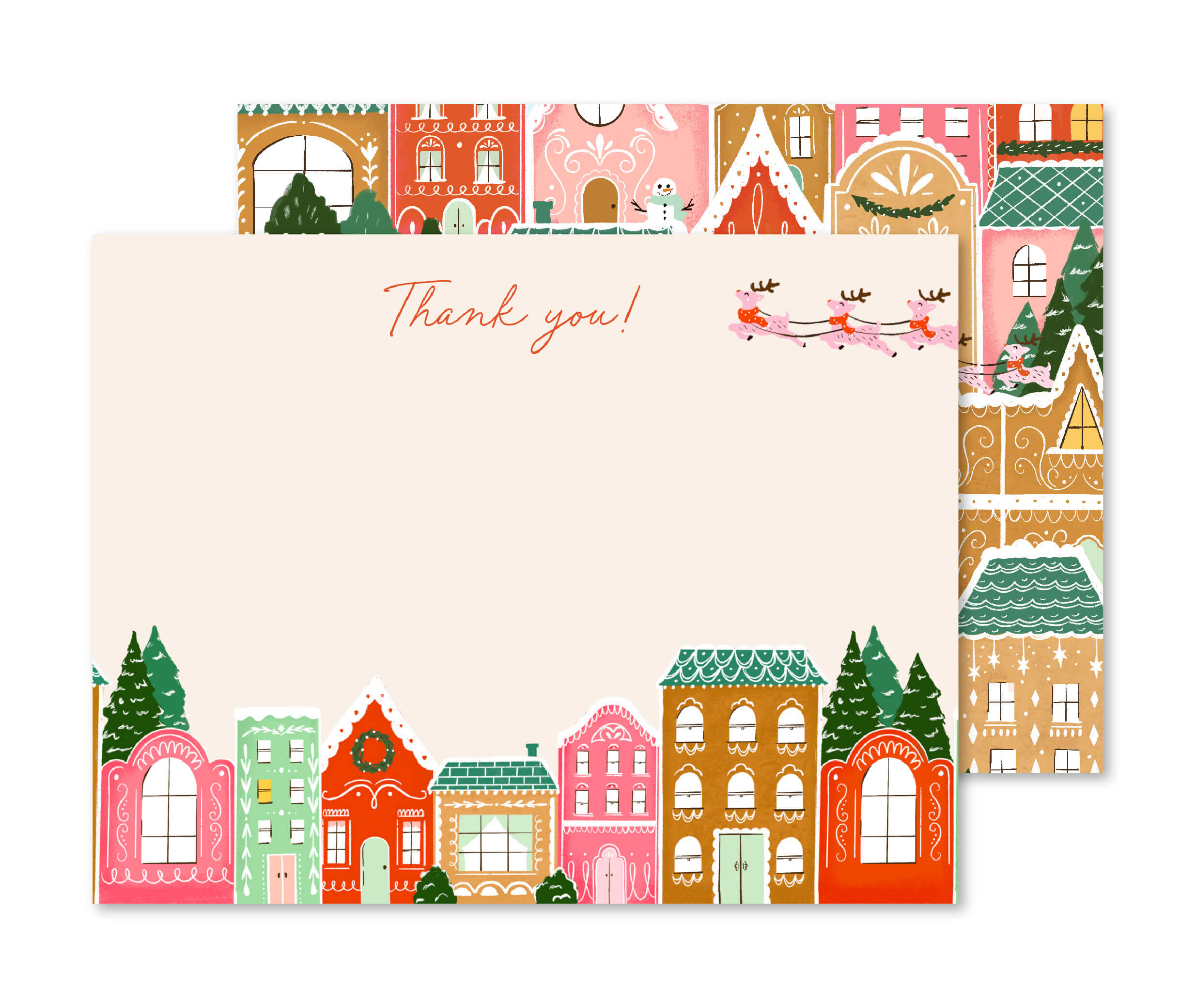 Gingerbread Village Custom Stationery 