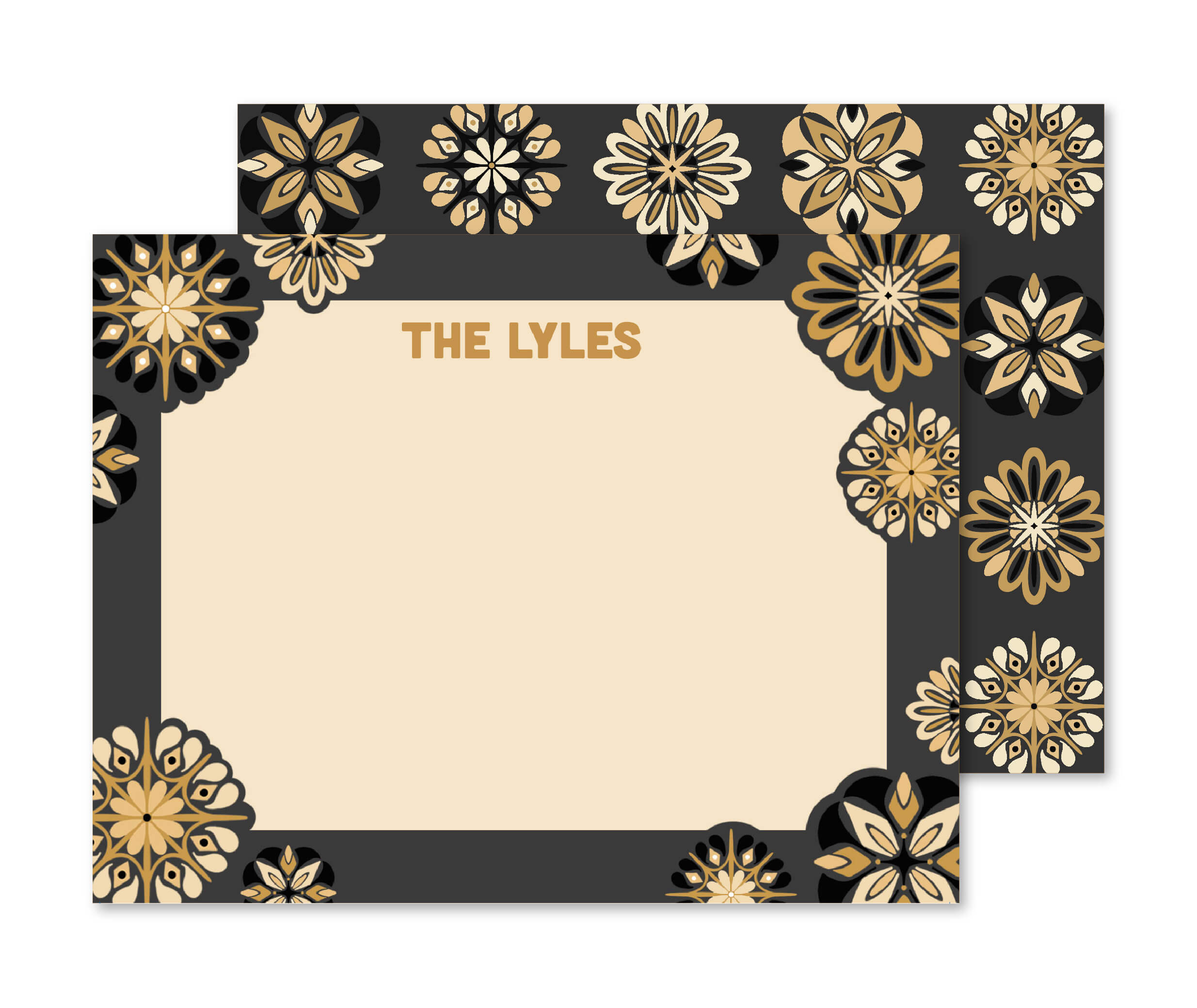 Golden Glam Custom Stationery