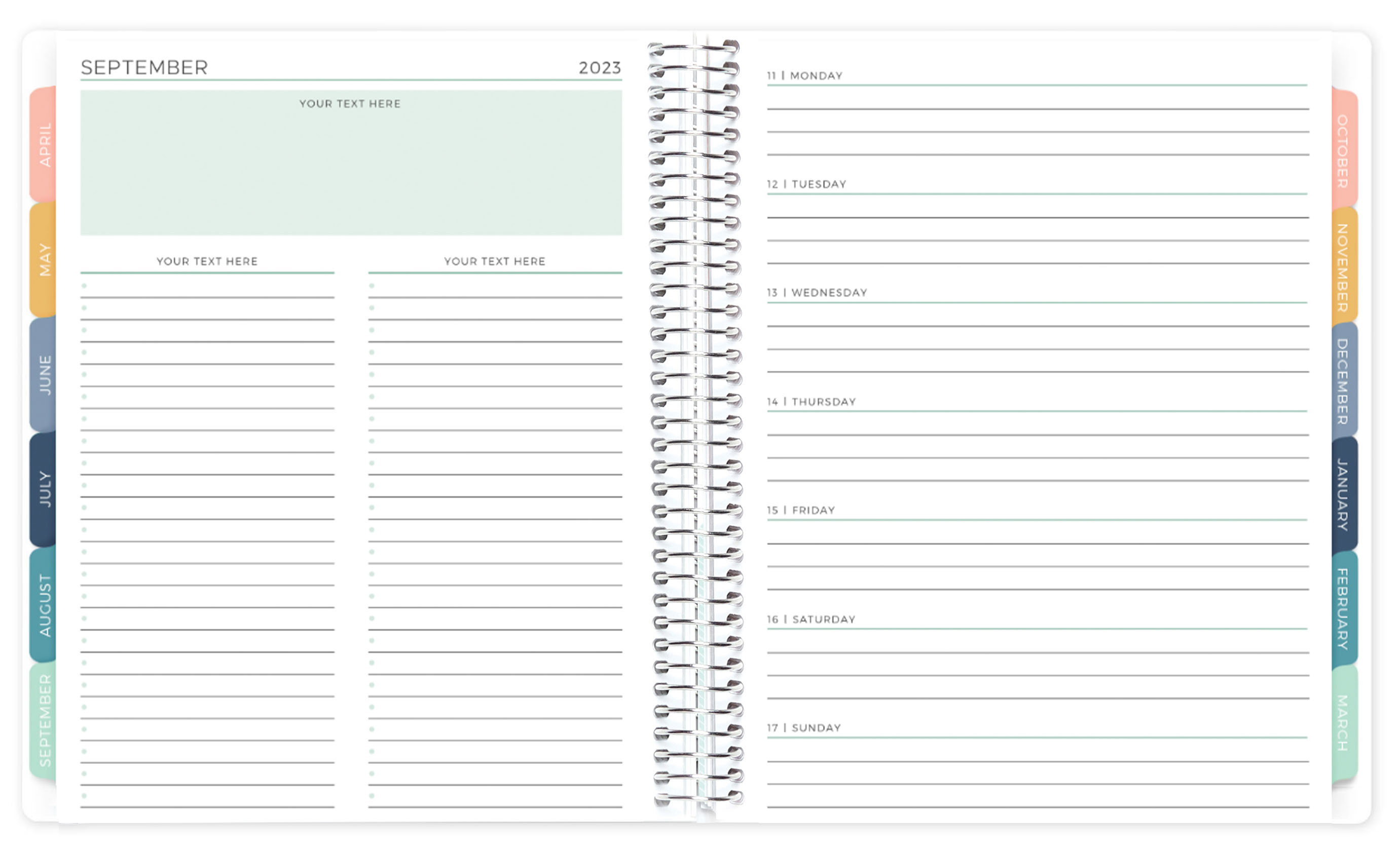 DRUMS NOTEBOOK: 7 DAYS PLANNER - Agenda Settimanale Per Musicisti E Appassionati Di Batteria - Foto 5