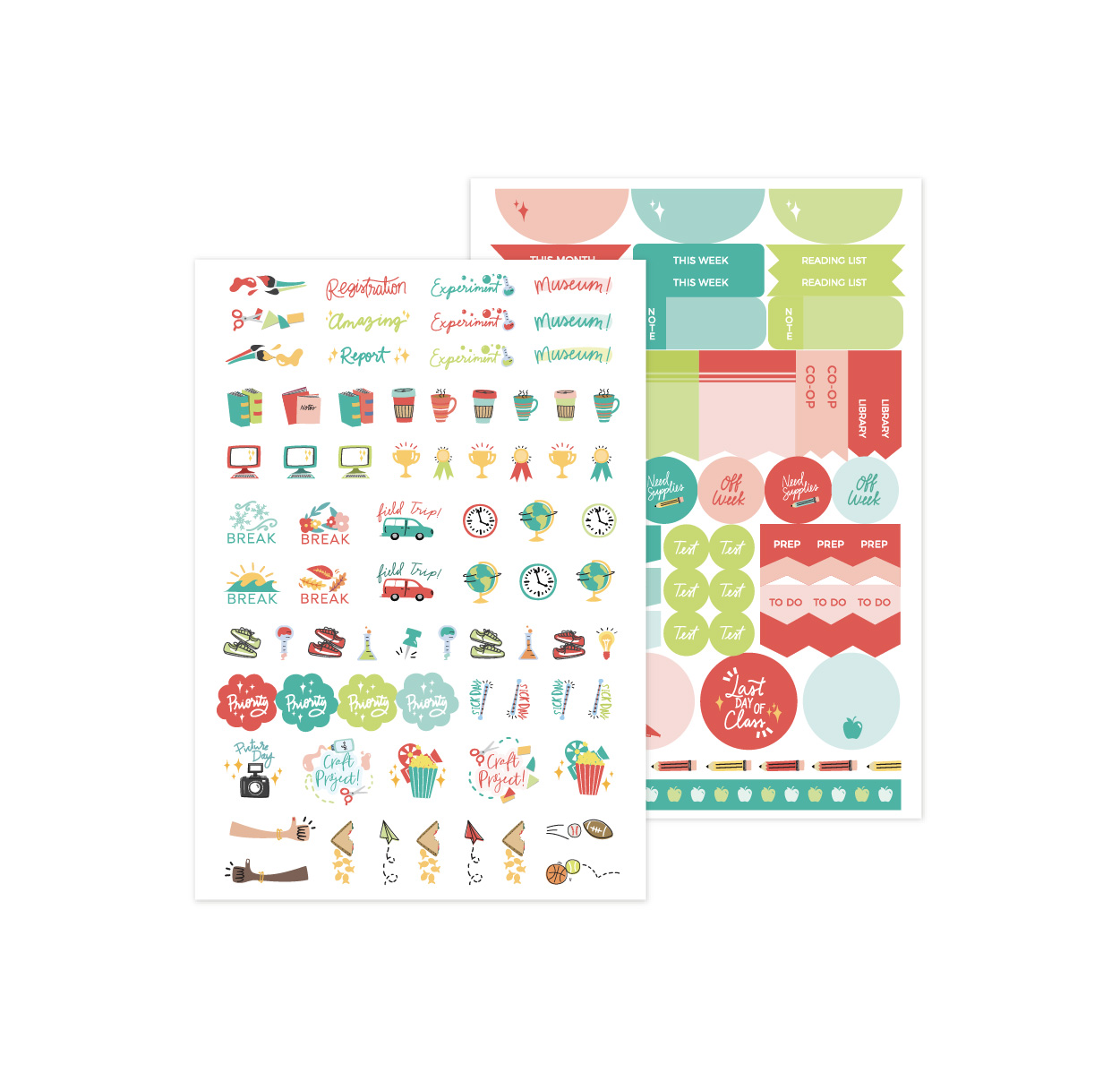 A5 Homeschool Teacher Stickers