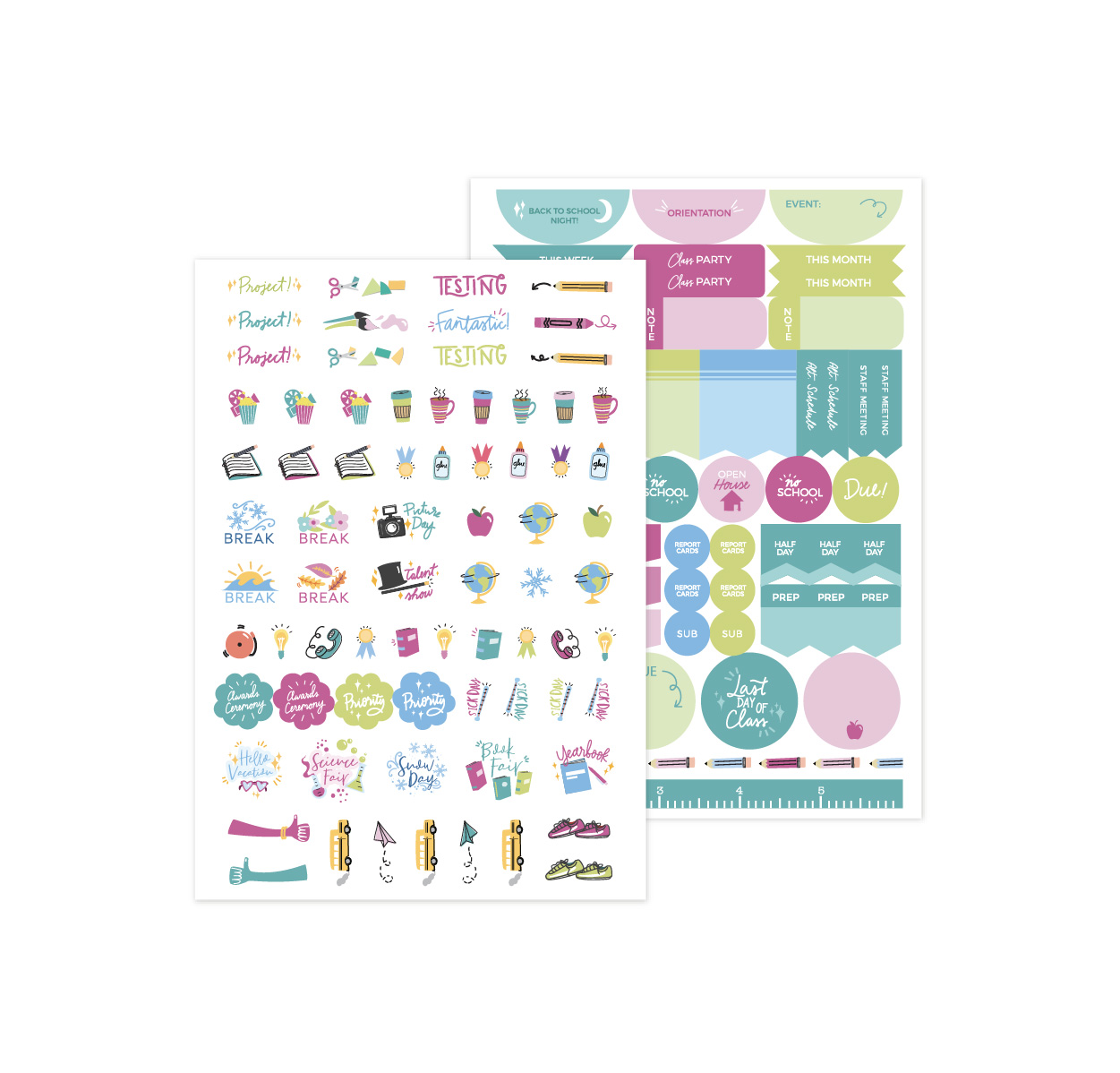 A5 Elementary School Teacher Stickers