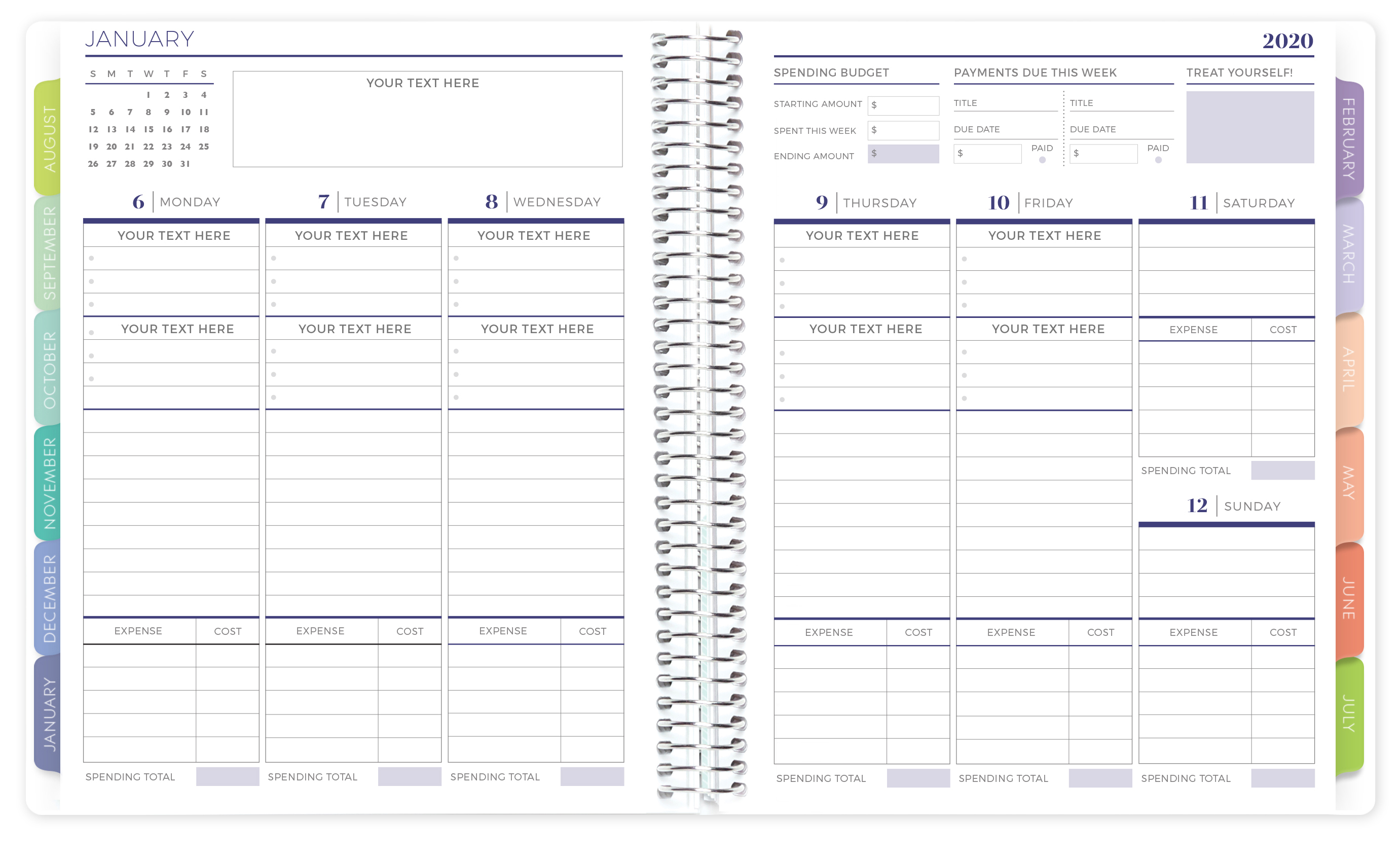 7x9: Vertical Financial Planner