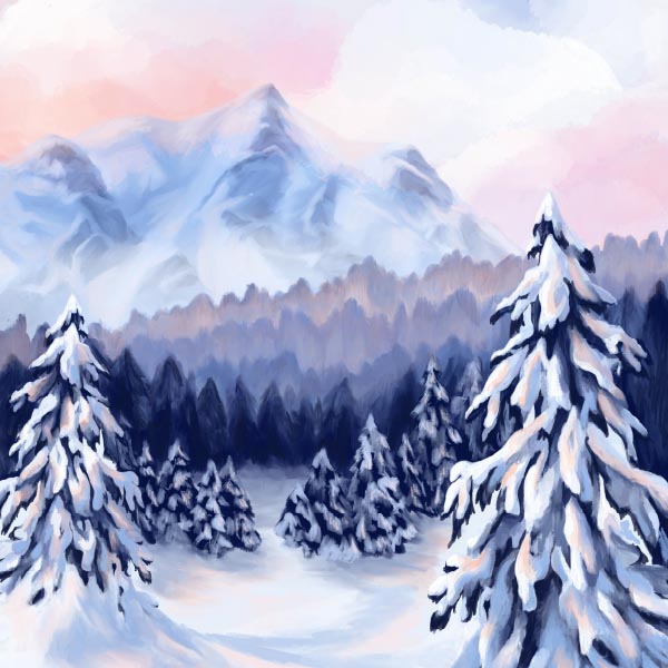 Snowy Pines