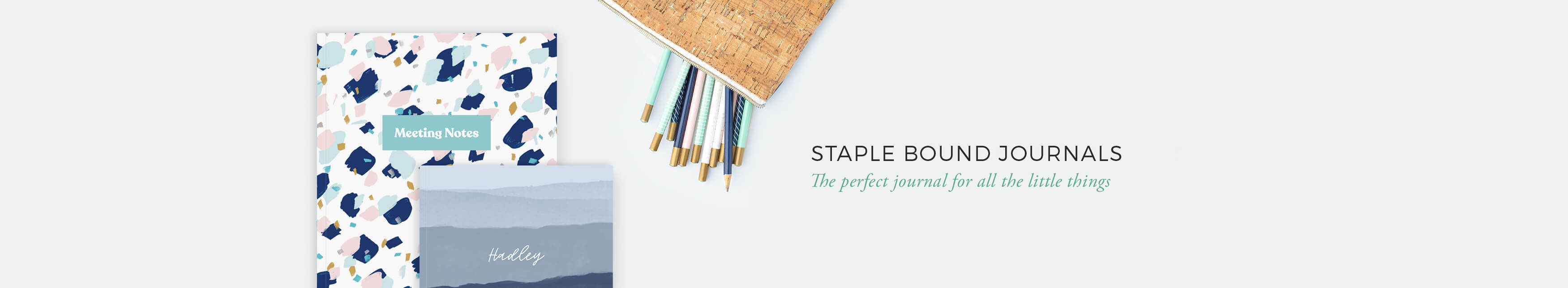 Personalized Stapled Journals. The perfect journal for all the little things.