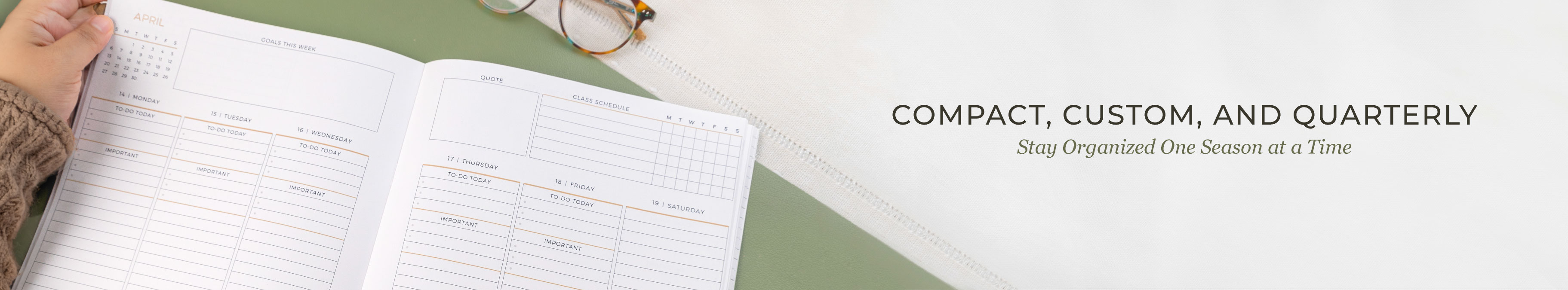 Staple Bound Planners. Quarterly planners for easy planning on the go! Staple Bound Planners. Quarterly planners for easy planning on the go!