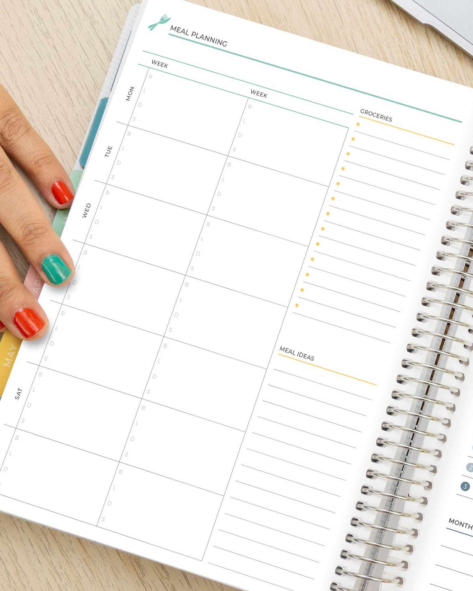 Custom meal planning layout Custom meal planning layout