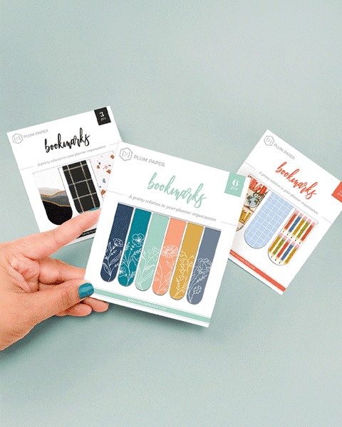Magnetic bookmarks featuring three sets of designs and sizes