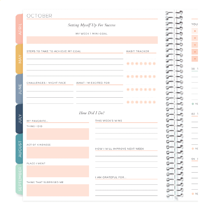 Included on every weekly spread