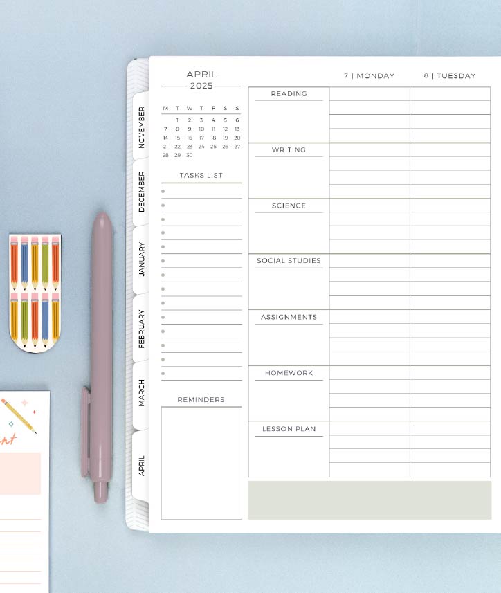 Plum Paper planner with neutral color layout Plum Paper planner with neutral color layout