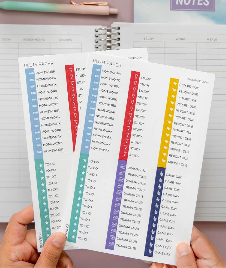 Plum Paper custom academic stickers Plum Paper custom academic stickers