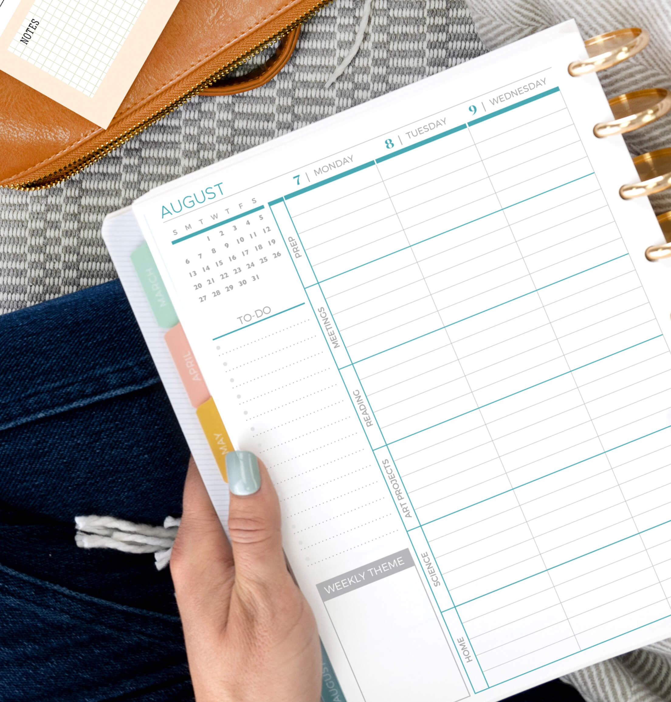 Personalized homeschooling planner with custom layout