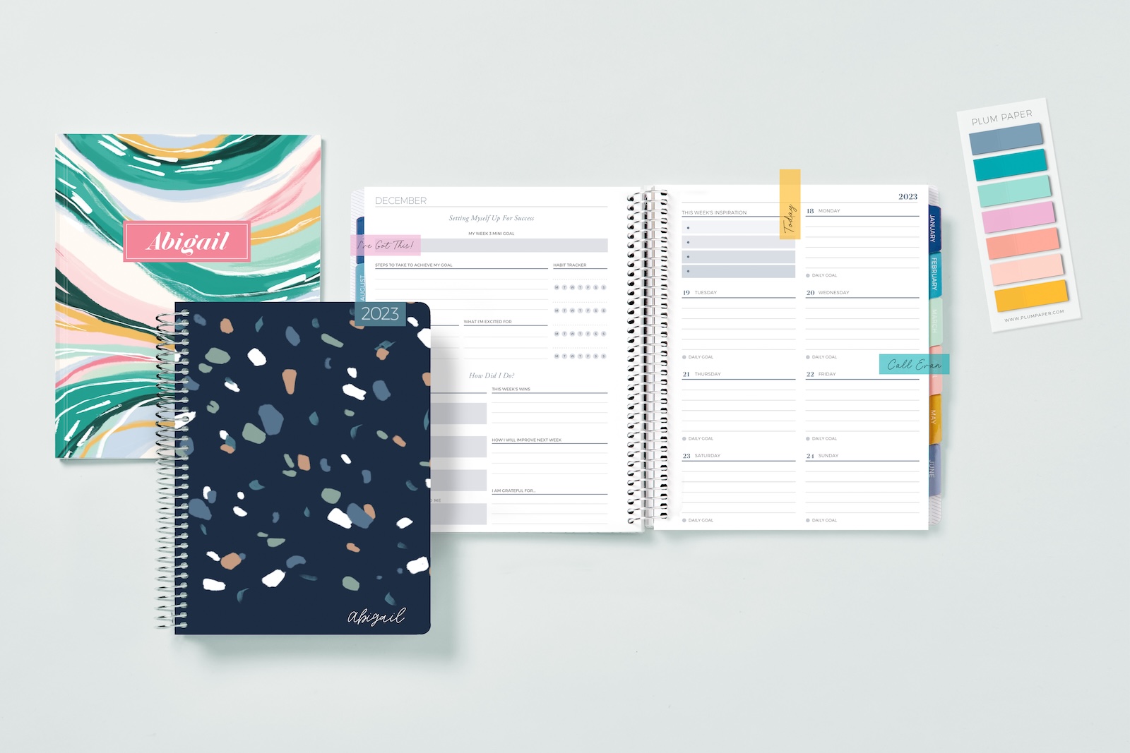 ultimate goal planner open to December with sticky flags ultimate goal planner open to December with sticky flags