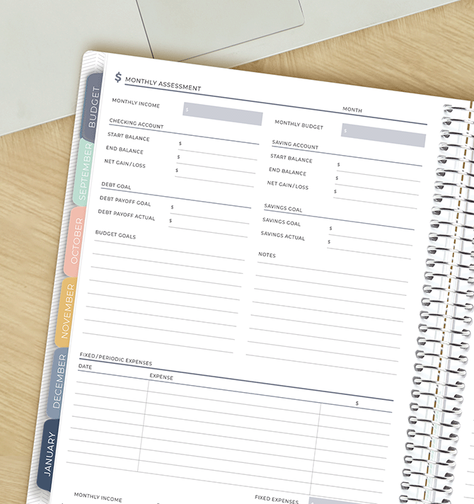Planner with a budget add-on Planner with a budget add-on