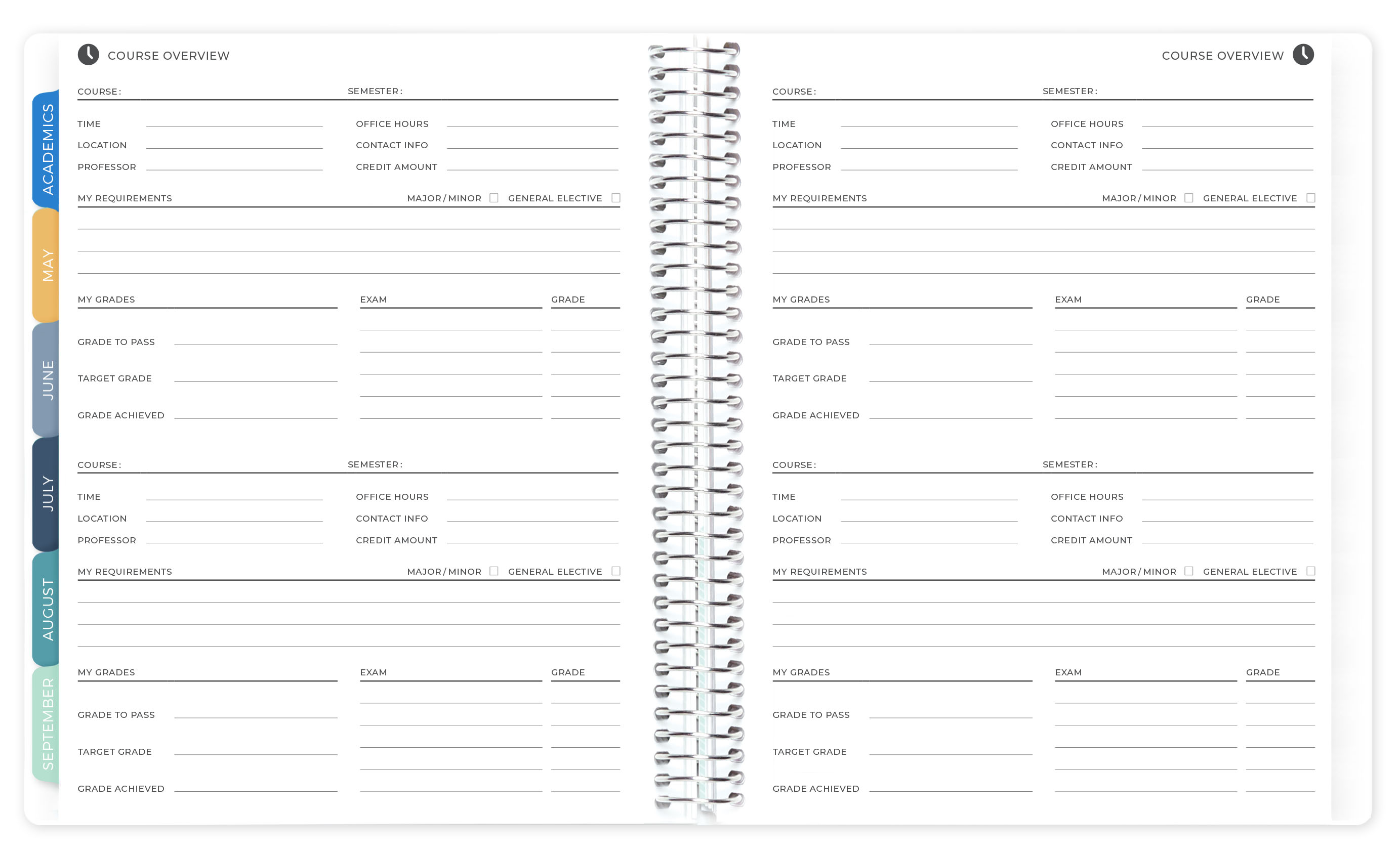 Course Overview Academics Section Page