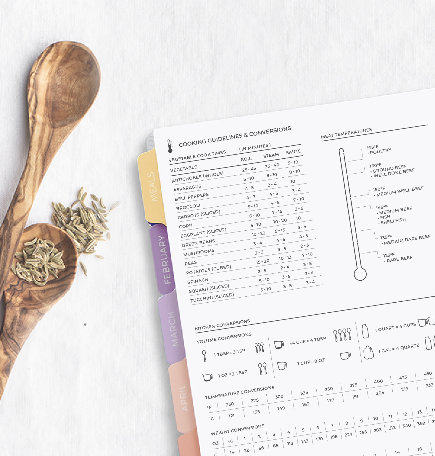 Planner with a meal planning add-on