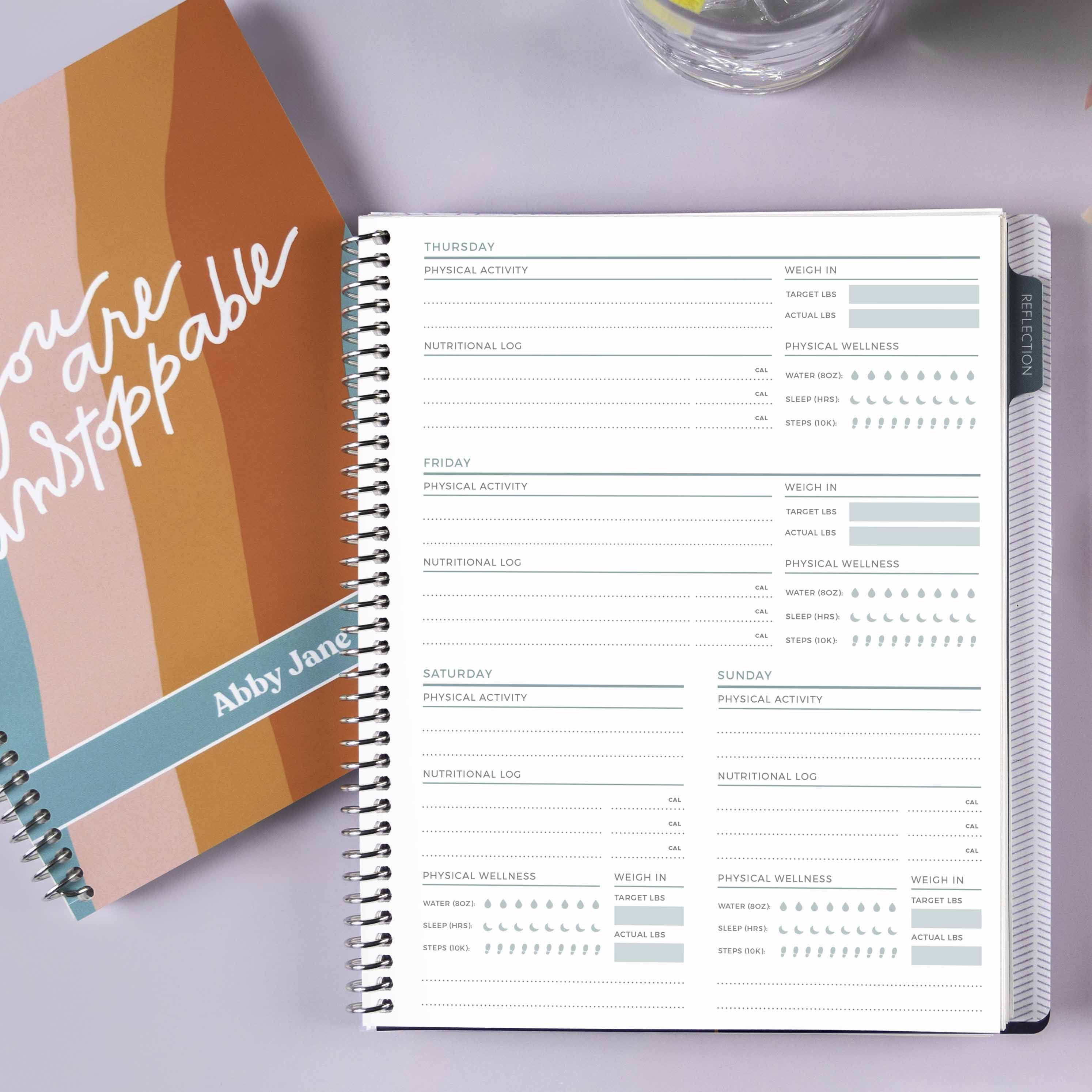 Lifestyle Notebook with Fitness Pages