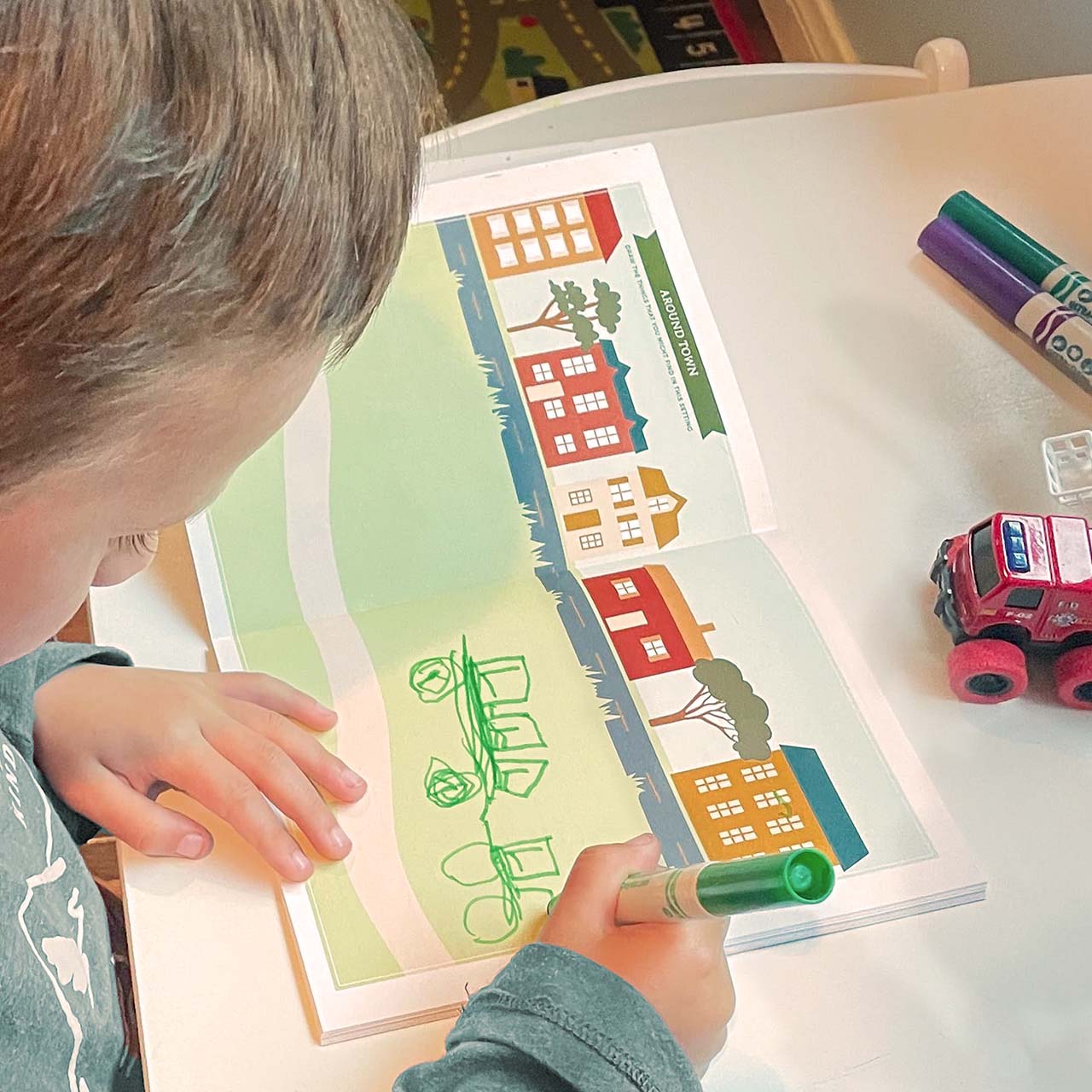 kid drawing in a planner kid drawing in a planner