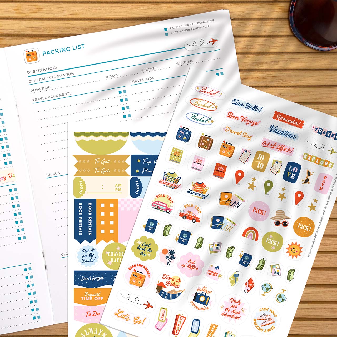 travel planner with stickers travel planner with stickers