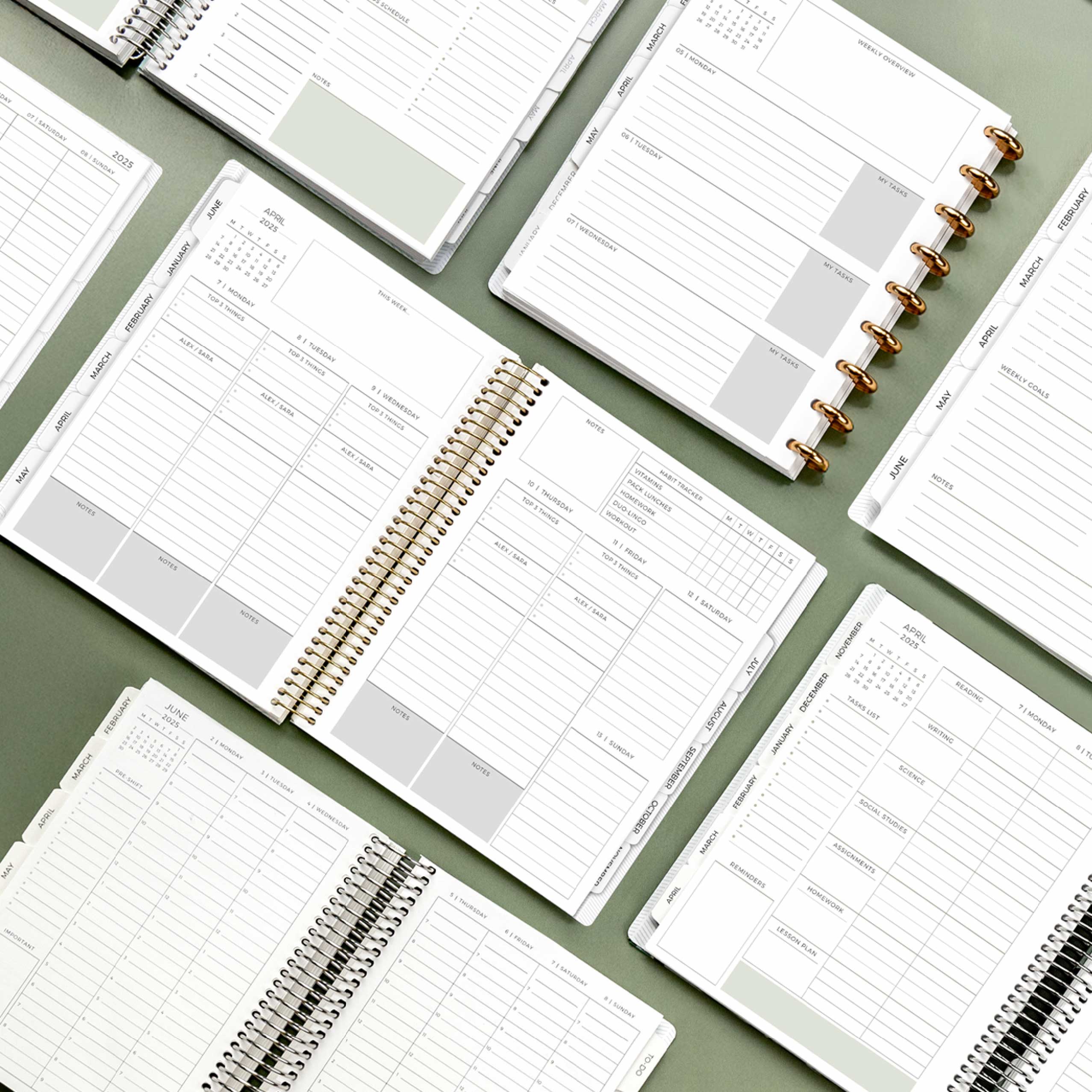 plum paper's new neutral planner layout colors