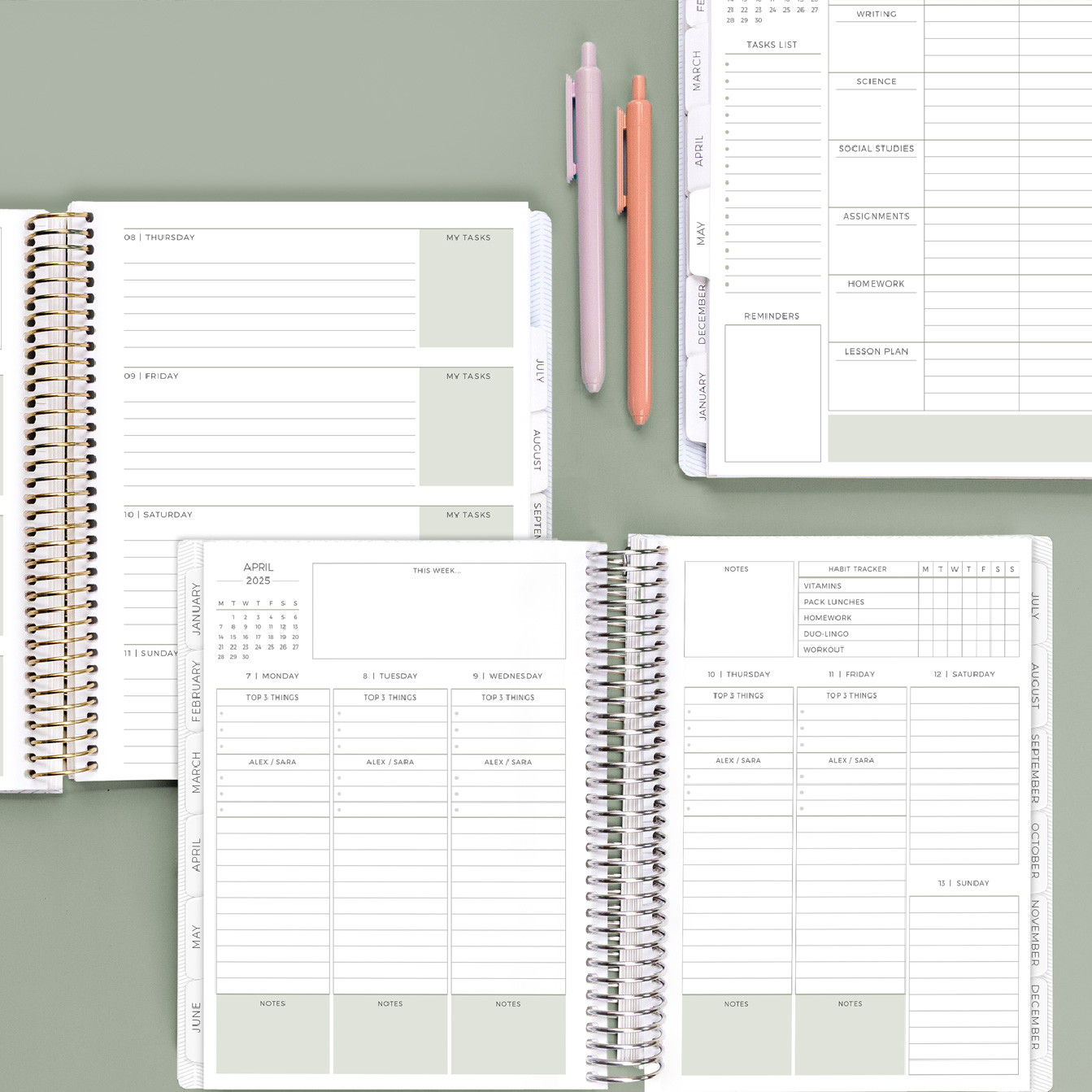inside look at plum paper's neutral planner layouts
