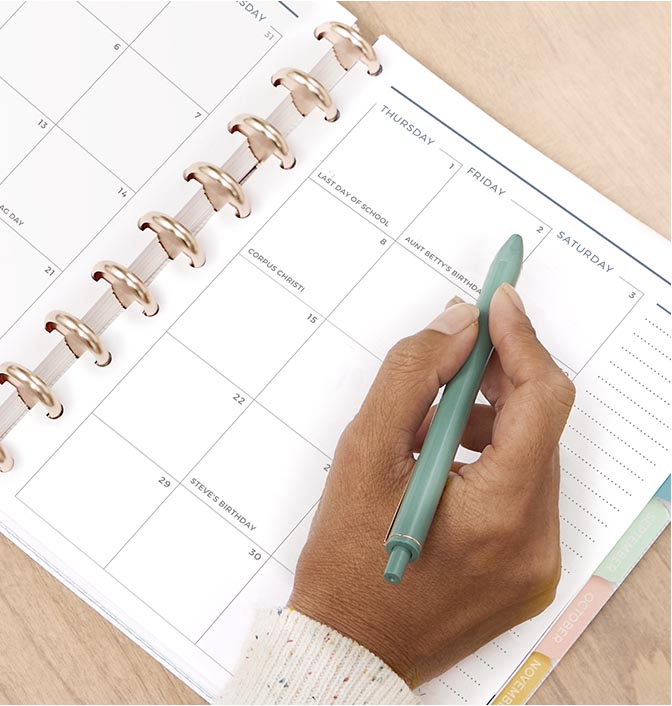 Monthly Calendar Page with Custom Events