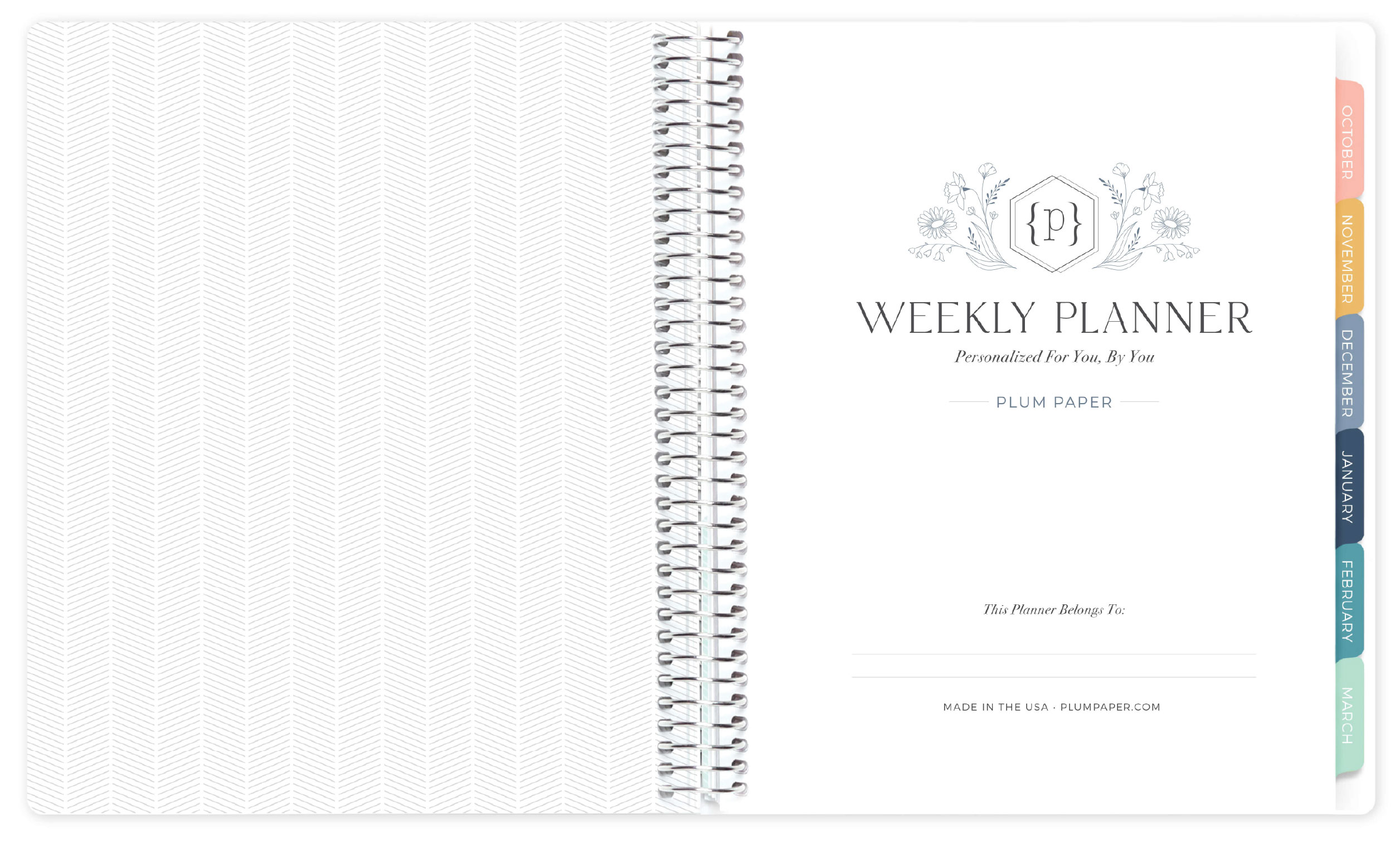 Title Page of Soft Florals Weekly Planner Title Page of Soft Florals Weekly Planner