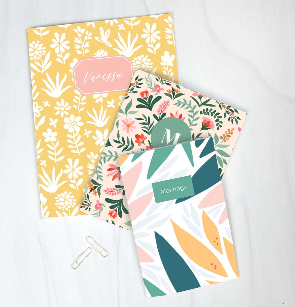 small medium and large personalized journals
