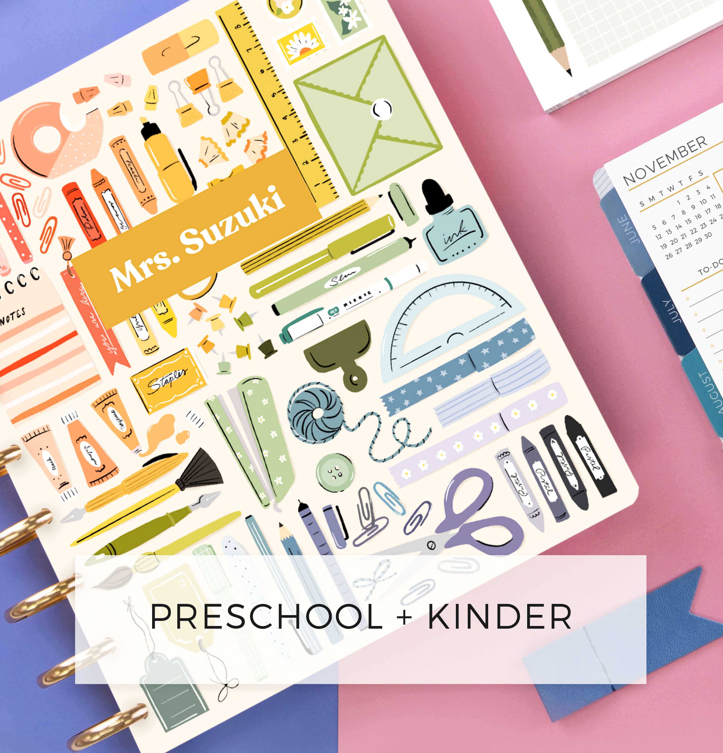 Custom teacher planner for preschool and kindergarten Custom teacher planner for preschool and kindergarten