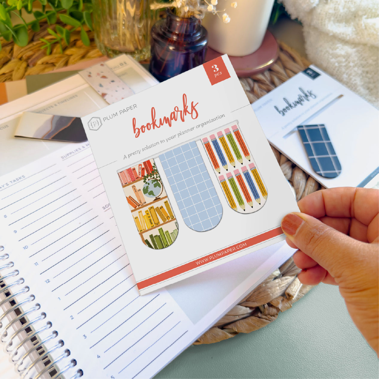 Plum paper's studious magnetic bookmarks Plum paper's studious magnetic bookmarks