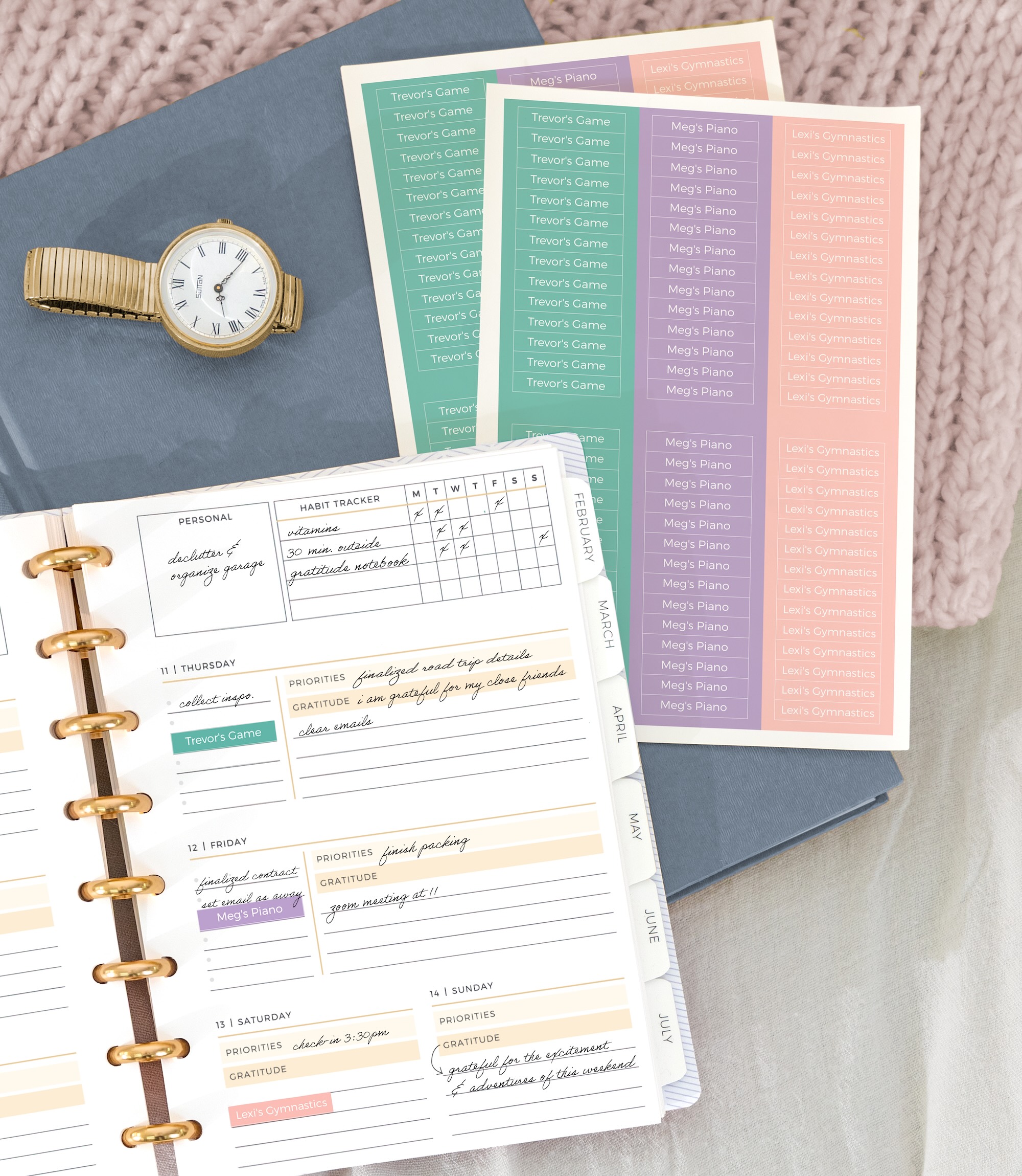 custom plum planner stickers