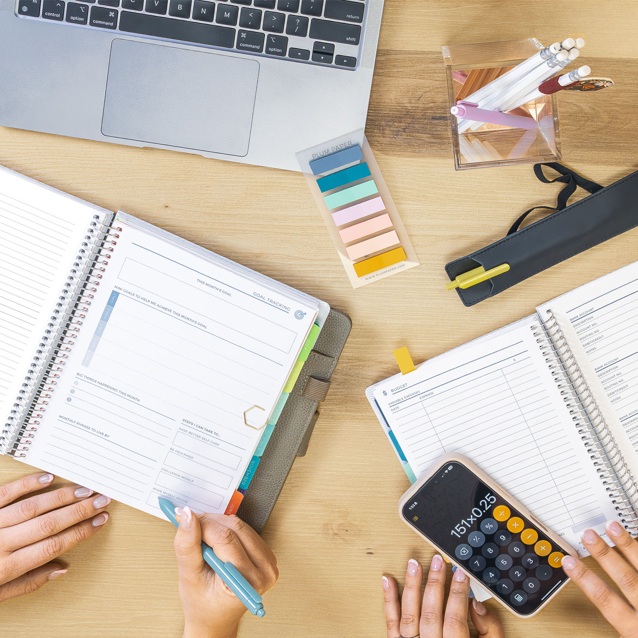 setting goals with a Plum paper budget and financial planner