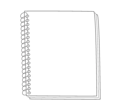 Large Custom Block Stickers - Black Line