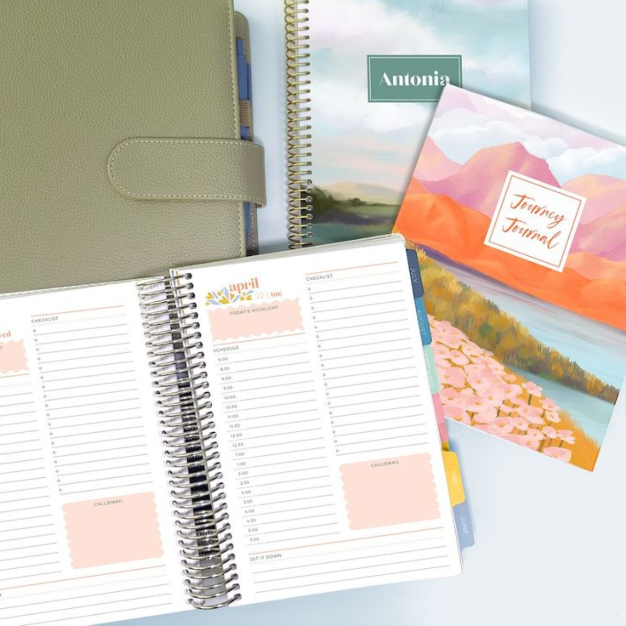 Bright Blooms Daily Planner Journal by Plum Paper