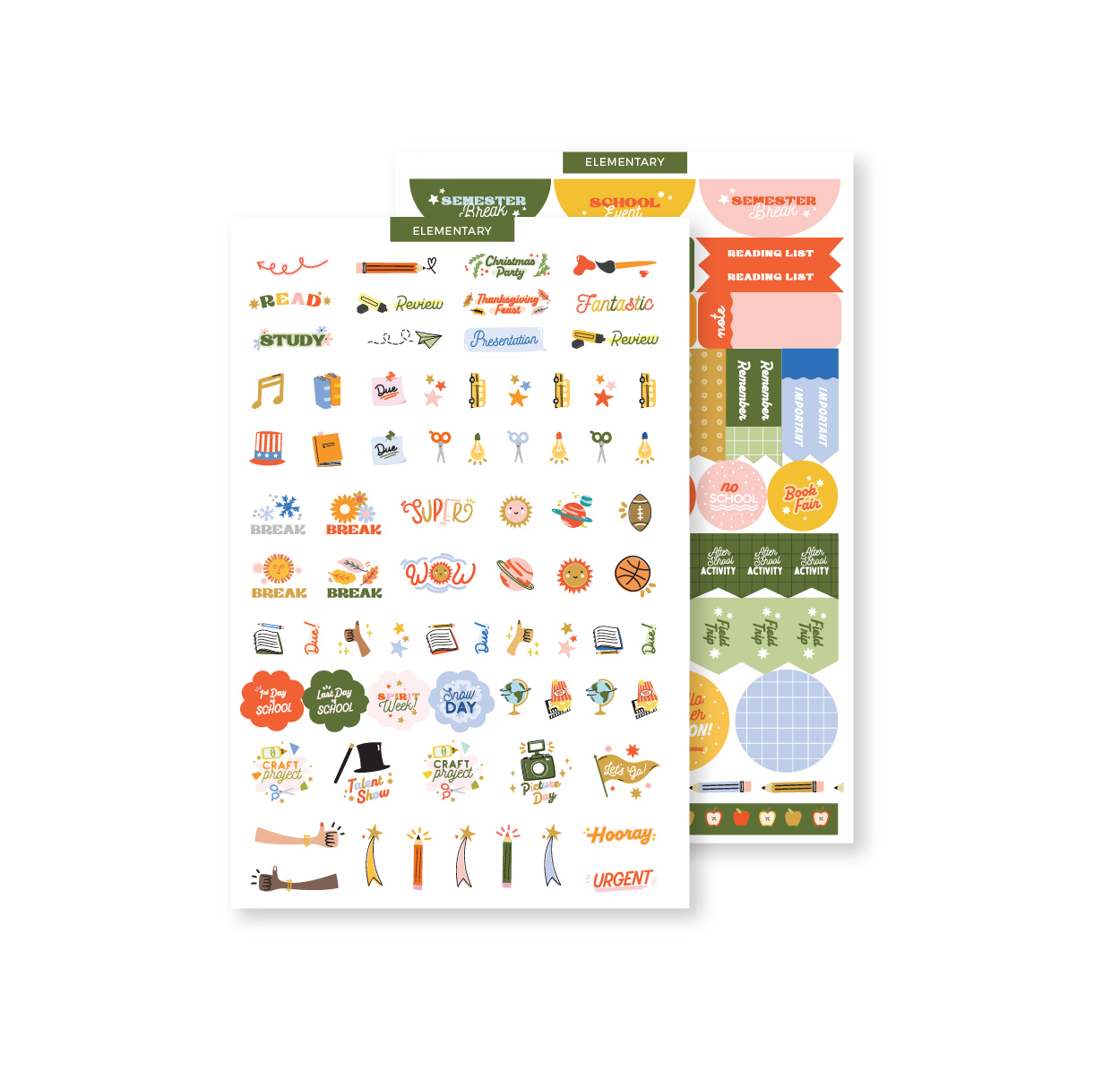 Elementary School Student Stickers