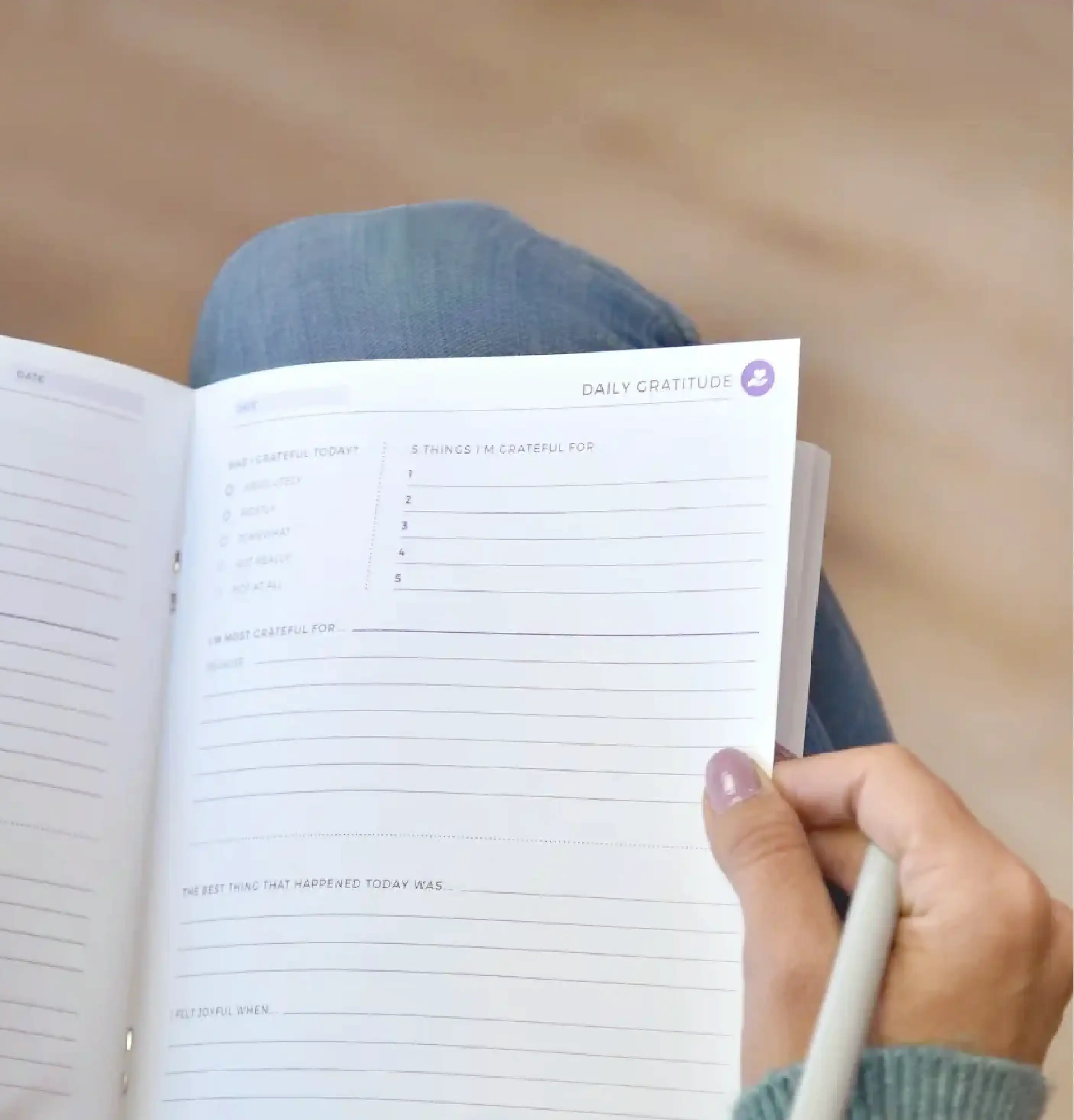 Personalized Journal with Gratitude Layout