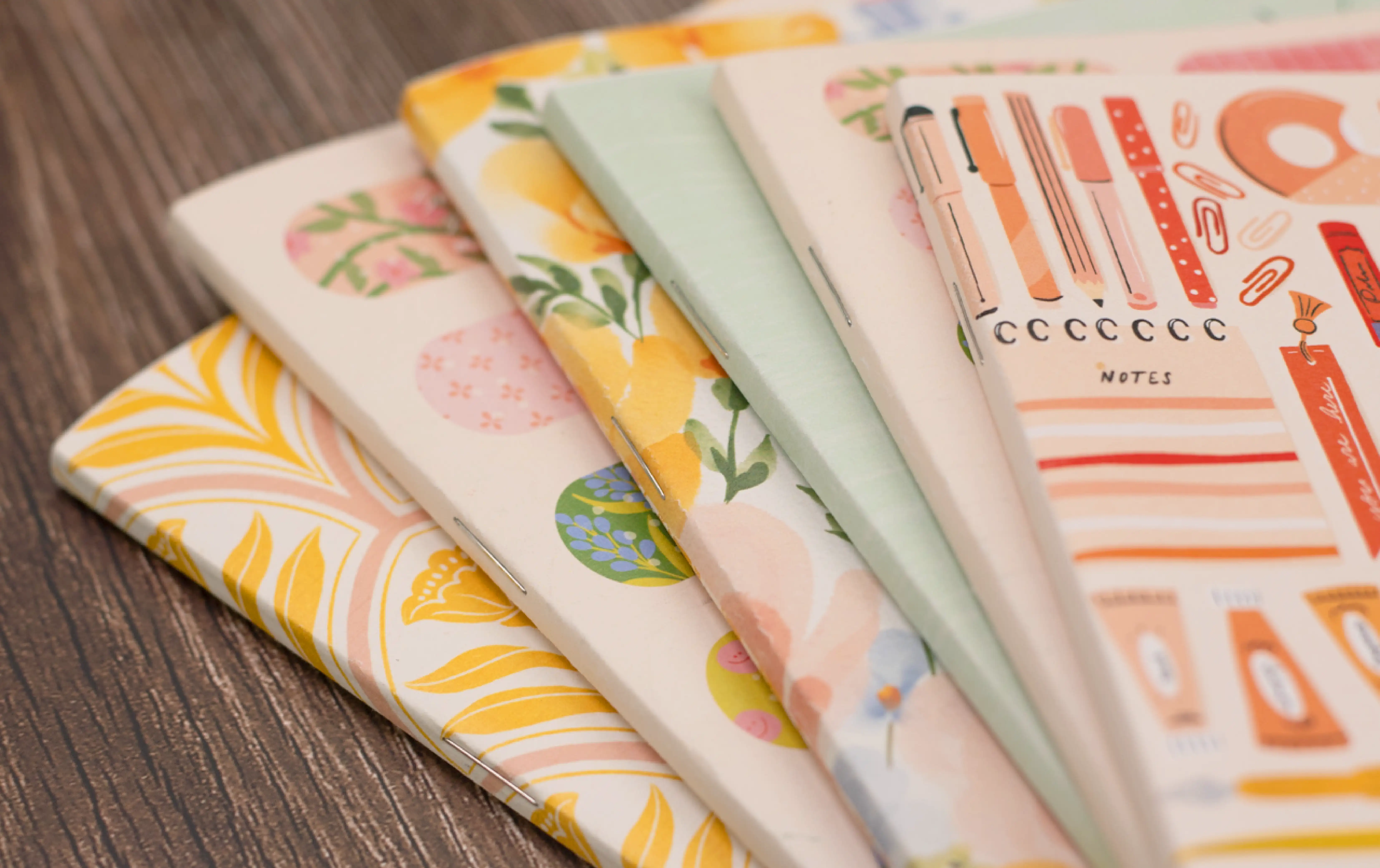 personalized journals on the floor